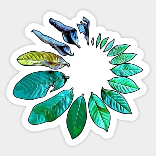 Life and Death of a Leaf Sticker